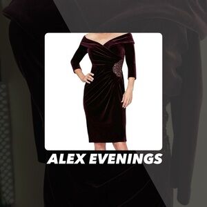 EUC Alex Evenings Off The Shoulder Dress
